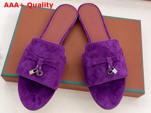 Loro Piana Summer Charms Slide Suede Goatskin Replica