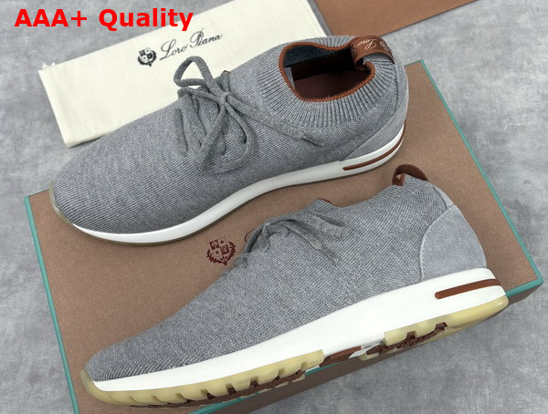 Loro Piana The Gift of Kings 360 LP Flexy Walk Sneaker in Grey Melange Replica