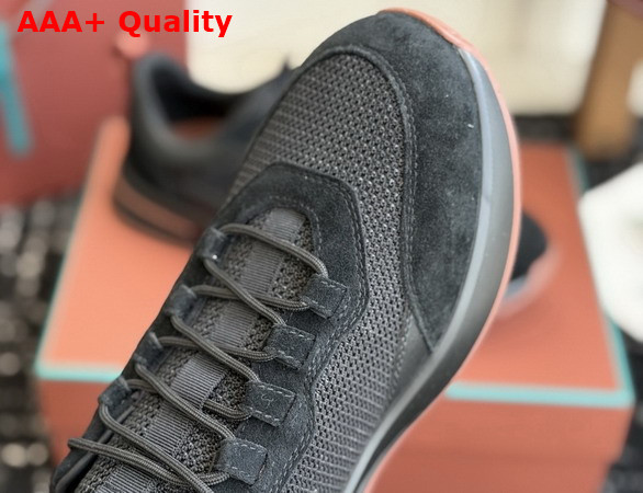 Loro Piana Week End Walk Sneaker Black Microfiber and Suede Replica