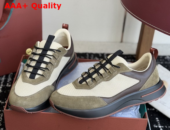 Loro Piana Week End Walk Sneaker Crest Microfiber and Suede Replica