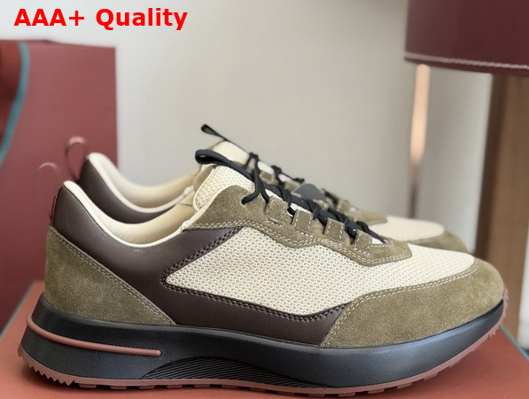 Loro Piana Week End Walk Sneaker Crest Microfiber and Suede Replica