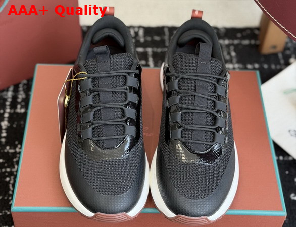 Loro Piana Week End Walk Sneaker in Black Technical Mesh Replica