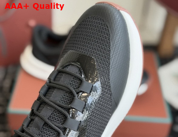 Loro Piana Week End Walk Sneaker in Black Technical Mesh Replica
