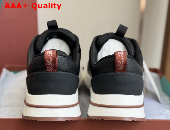 Loro Piana Week End Walk Sneaker in Black Technical Mesh Replica