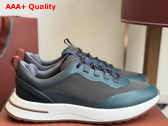 Loro Piana Week End Walk Sneaker in Charcoal Blue Technical Mesh Replica