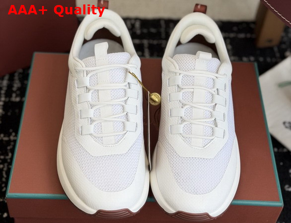 Loro Piana Week End Walk Sneaker in White Technical Mesh Replica
