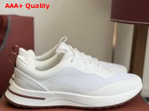 Loro Piana Week End Walk Sneaker in White Technical Mesh Replica