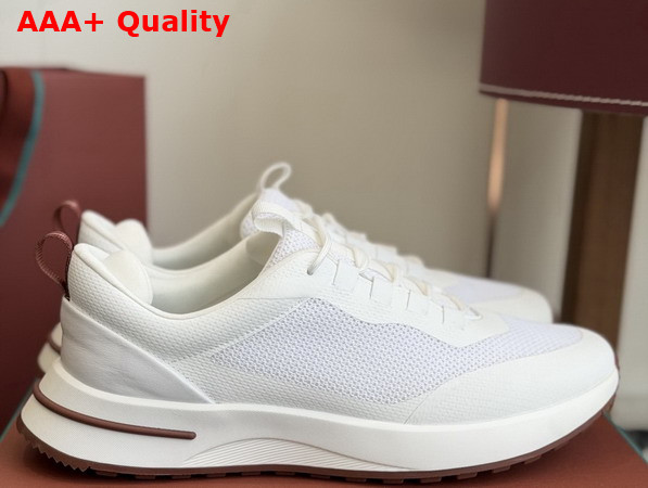 Loro Piana Week End Walk Sneaker in White Technical Mesh Replica