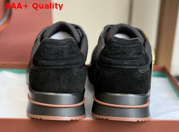 Loro Piana Week End Walk Walk Sneaker in Black Microfiber Replica