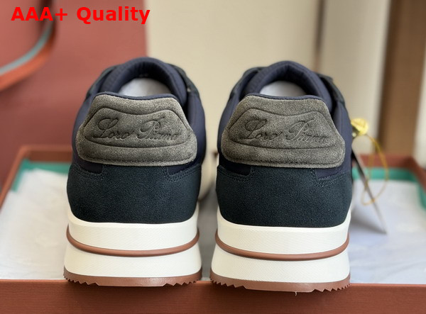 Loro Piana Week End Walk Walk Sneaker in Blue Navy Microfiber Replica