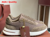 Loro Piana Week End Walk Walk Sneaker in Brown Technical Mesh Replica