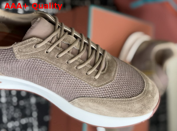 Loro Piana Week End Walk Walk Sneaker in Brown Technical Mesh Replica