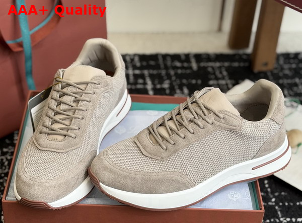 Loro Piana Week End Walk Walk Sneaker in Light Grey Technical Mesh Replica