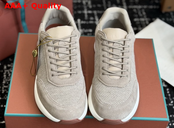 Loro Piana Week End Walk Walk Sneaker in Light Grey Technical Mesh Replica