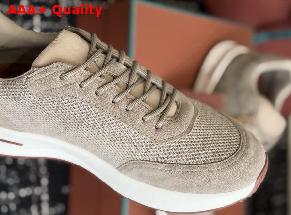 Loro Piana Week End Walk Walk Sneaker in Light Grey Technical Mesh Replica