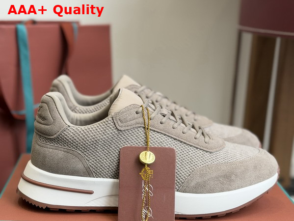 Loro Piana Week End Walk Walk Sneaker in Light Grey Technical Mesh Replica