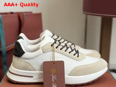 Loro Piana Week End Walk Walk Sneaker in White Microfiber Replica
