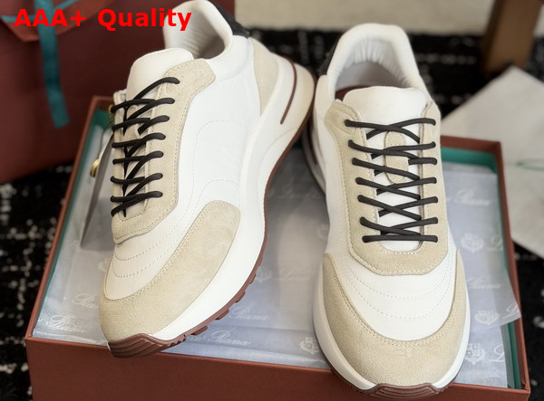 Loro Piana Week End Walk Walk Sneaker in White Microfiber Replica