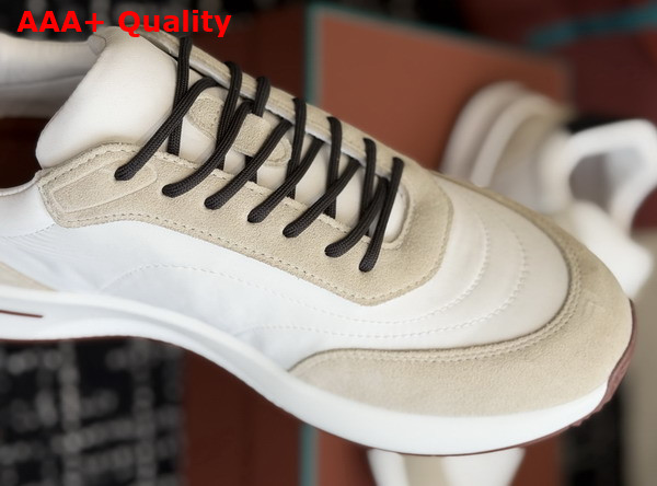 Loro Piana Week End Walk Walk Sneaker in White Microfiber Replica
