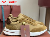 Loro Piana Week End Walk Walk Sneaker in Yellow Microfiber Replica