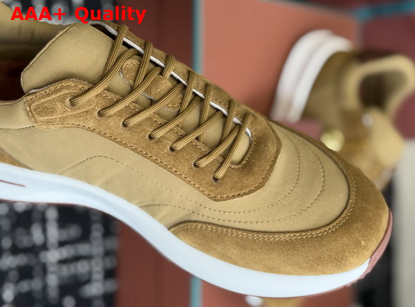 Loro Piana Week End Walk Walk Sneaker in Yellow Microfiber Replica