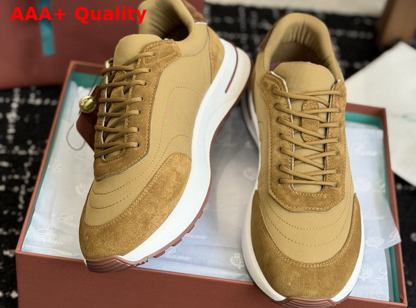 Loro Piana Week End Walk Walk Sneaker in Yellow Microfiber Replica