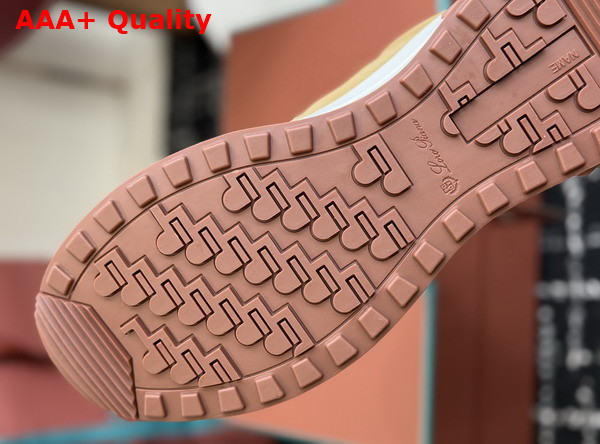 Loro Piana Week End Walk Walk Sneaker in Yellow Microfiber Replica