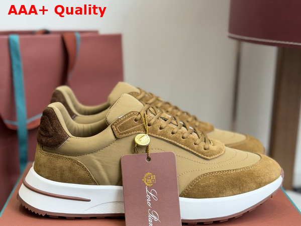 Loro Piana Week End Walk Walk Sneaker in Yellow Microfiber Replica