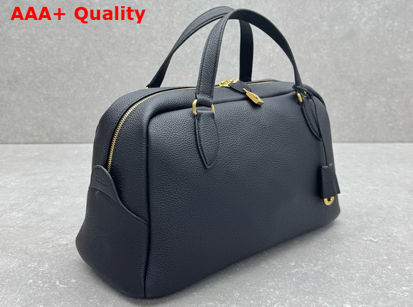 Loro Piana the Novel Needle Bag in Black Calfskin Replica