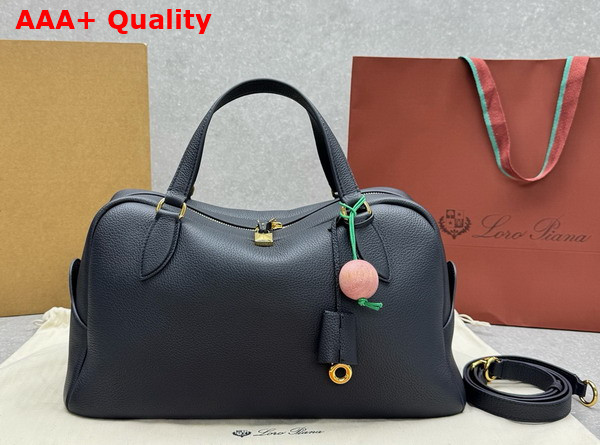 Loro Piana the Novel Needle Bag in Navy Blue Calfskin Replica