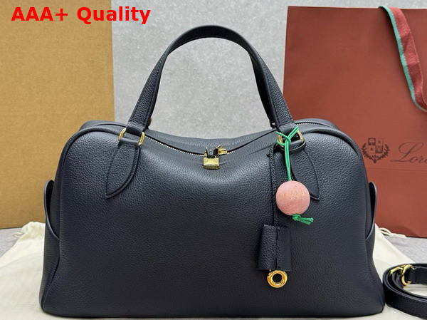 Loro Piana the Novel Needle Bag in Navy Blue Calfskin Replica