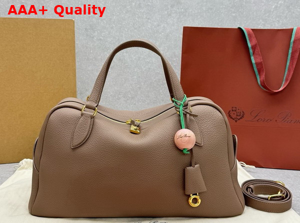 Loro Piana the Novel Needle Bag in Warm Mastic Calfskin Replica