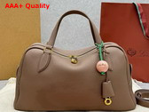 Loro Piana the Novel Needle Bag in Warm Mastic Calfskin Replica