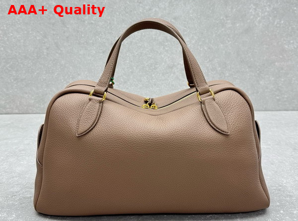 Loro Piana the Novel Needle Bag in Warm Mastic Calfskin Replica