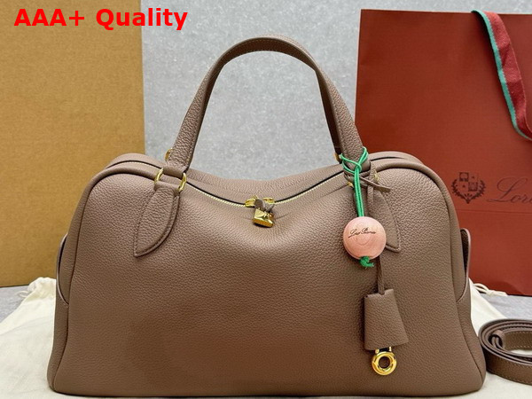 Loro Piana the Novel Needle Bag in Warm Mastic Calfskin Replica