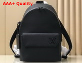LV Aerogram Backpack in Black Grained Calf Leather M57079 Replica