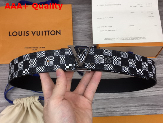 LV Anagram 40mm Reversible Belt Black White Distorted Damier Canvas MP289V Replica