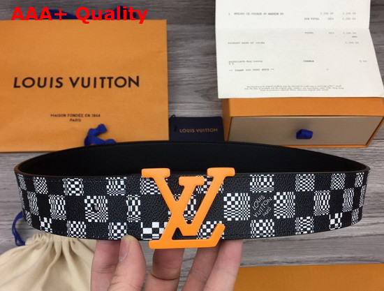 LV Anagram 40mm Reversible Belt Black White Distorted Damier Canvas MP289V Replica