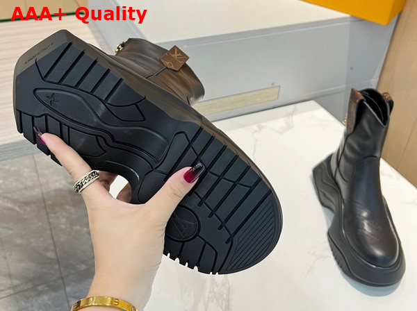 LV Archlight 20 Platform Ankle Boot in Black Calf Leather Replica
