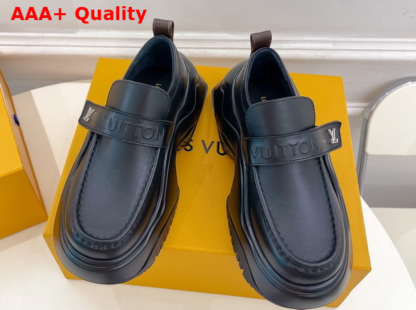 LV Archlight 20 Platform Loafer in Black Calf Leather Replica