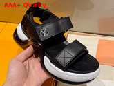 LV Archlight Flat Sandal Black Calf Leather 1A8NHS Replica