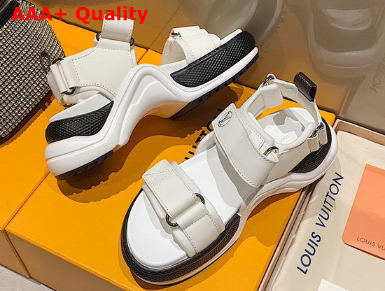 LV Archlight Flat Sandal White Calf Leather 1A8NHD Replica