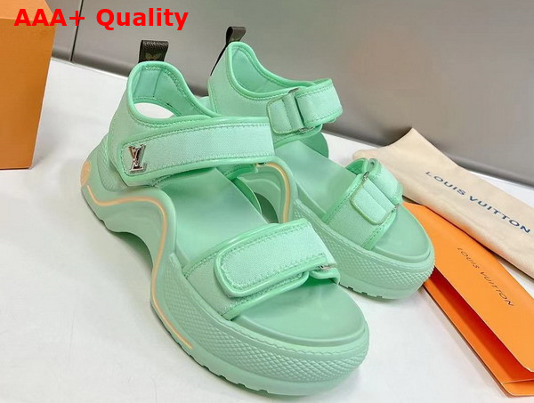 LV Archlight Sandal in Light Green Canvas Replica