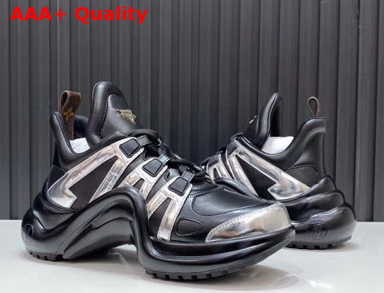 LV Archlight Sneaker Black Leather and Technical Fabrics 1A67AK Replica
