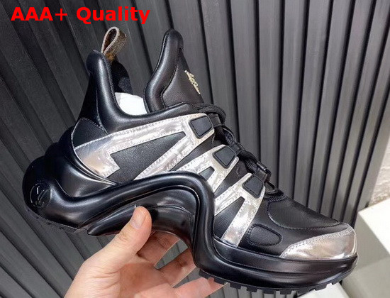 LV Archlight Sneaker Black Leather and Technical Fabrics 1A67AK Replica