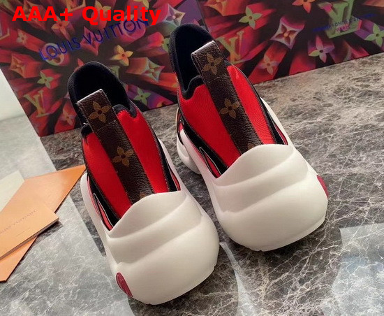 LV Archlight Sneaker Boot Red Technical Fabric 1A7TWE Replica