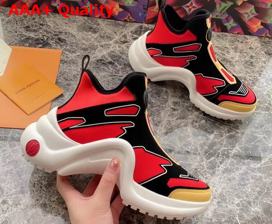 LV Archlight Sneaker Boot Red Technical Fabric 1A7TWE Replica
