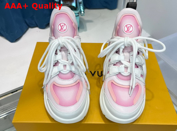LV Archlight Sneaker Rose Clair Pink Printed Cotton 1A9RUX Replica