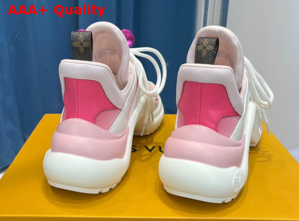 LV Archlight Sneaker Rose Clair Pink Printed Cotton 1A9RUX Replica