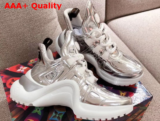 LV Archlight Sneaker in Silver Mix of Materials Replica